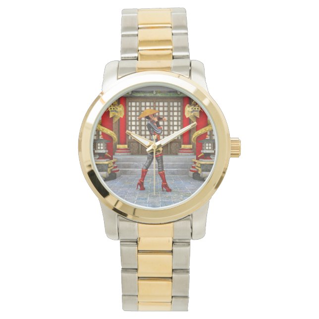 Montre Guerrière asiatique Fantasy Illustration de Samour (devant)