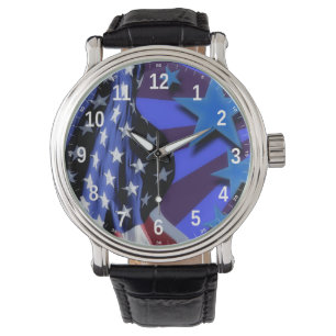 Montre Guetteur américain du drapeau