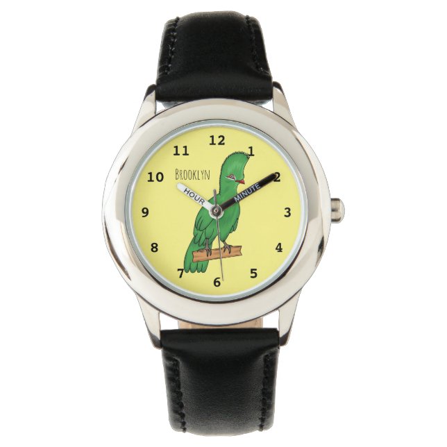 Montre Guinée turaco bird cartoon (devant)