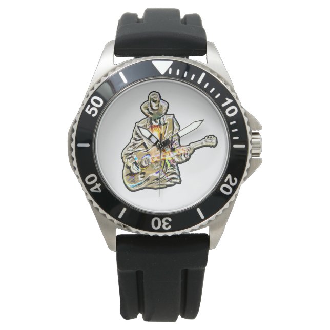 Montre Guitare Blues Man - Ressentez-le         (devant)