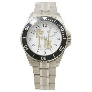 Montre Guitare d'or