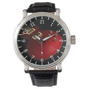 Montre Guitare électrique de roche de l'étincelle rouge