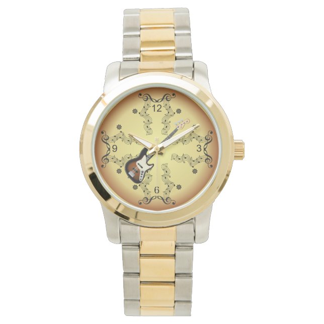 Montre Guitare électrique~Défilement musical~Arrière - pl (devant)