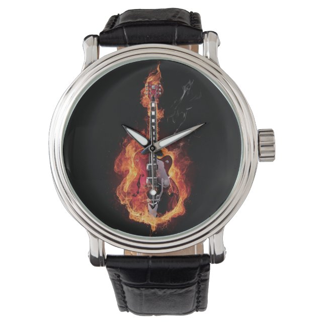 Montre Guitare flamboyante (devant)