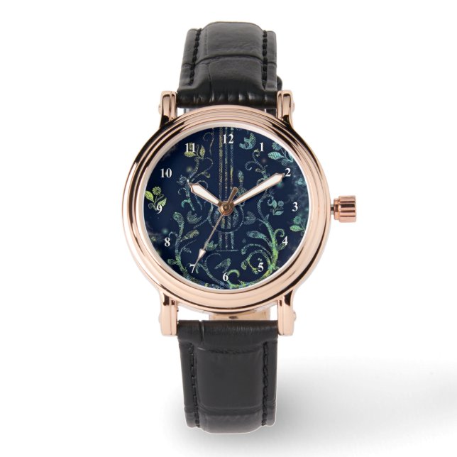 Montre Guitare Florale (Recto)