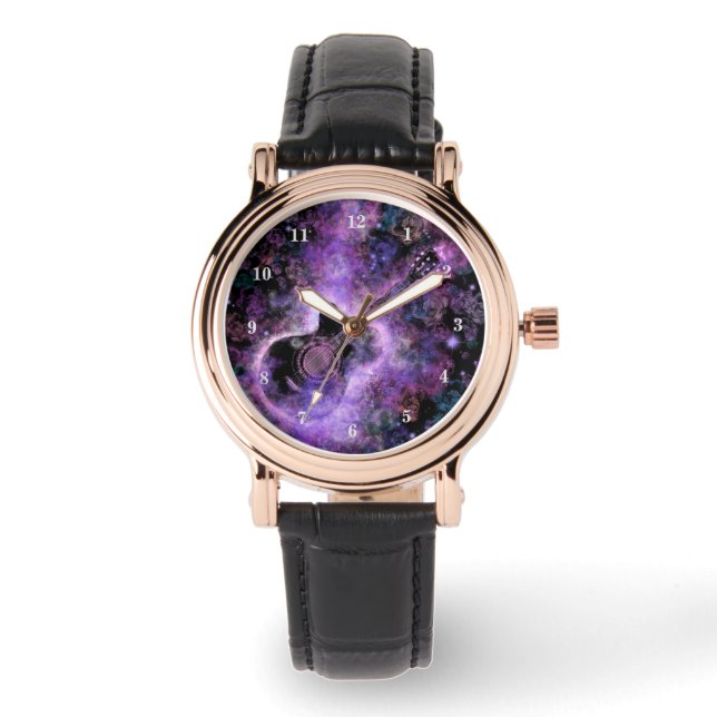 Montre Guitare Violet (Recto)