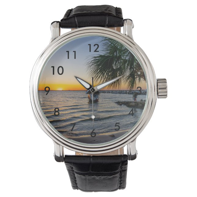 Montre Gulf Breeze Florida Sunset Wrist Watch (devant)