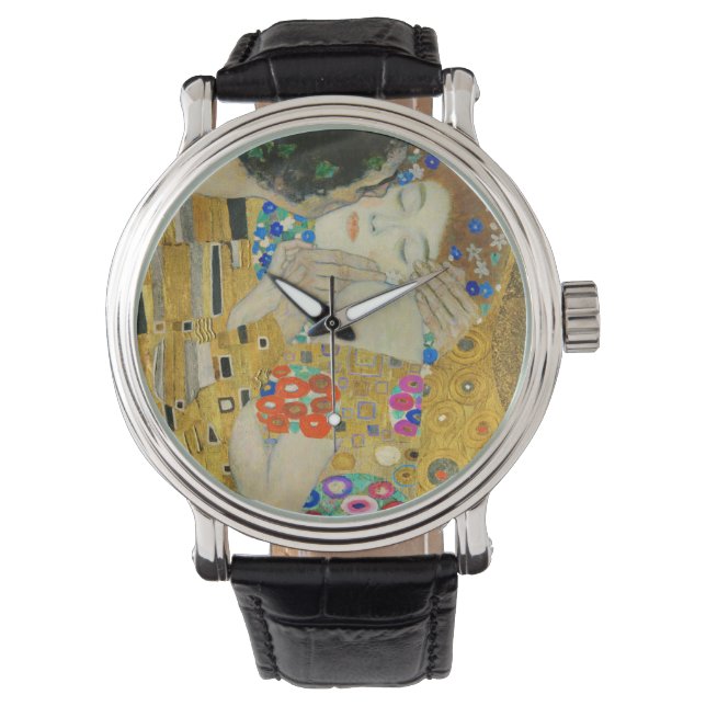 Montre Gustav Klimt The Kiss Visages Détail Peinture (devant)