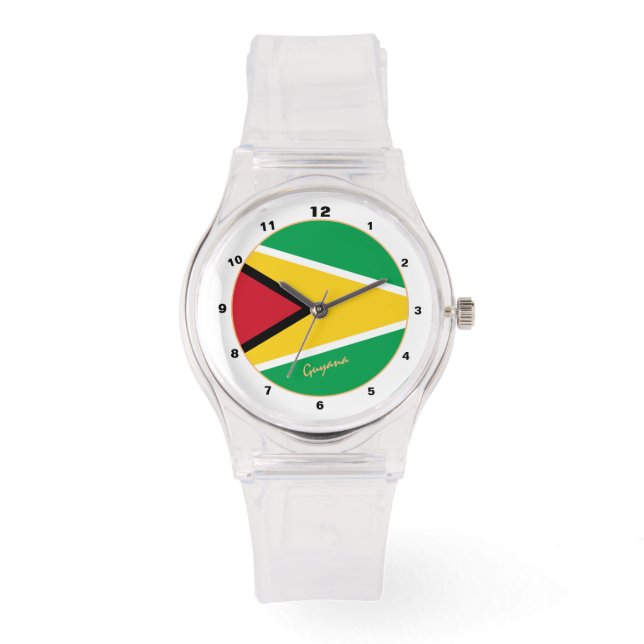 Montre Guyana Flag watch, Guyana mode /design watch (Recto)