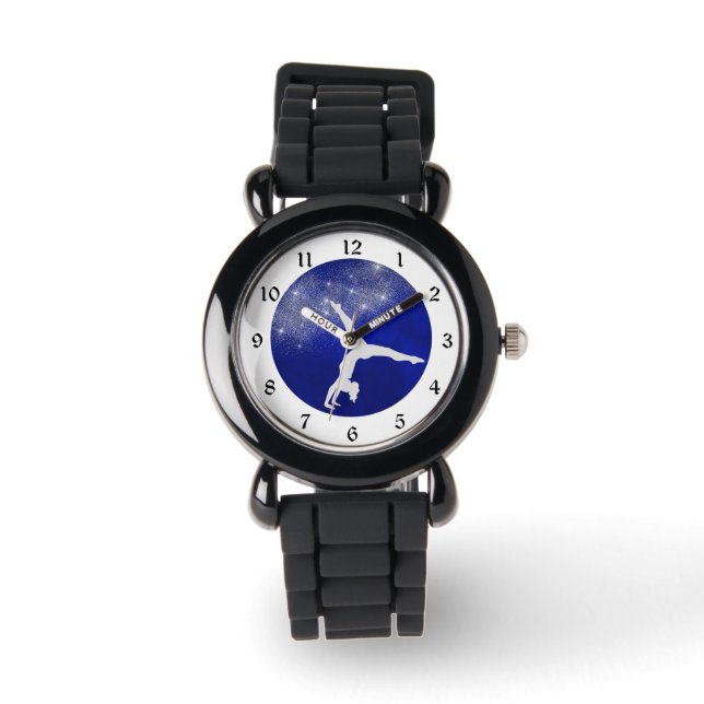 Montre Gymnaste Blue Sparkle (Recto)