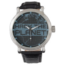 Hack Planet Blue Globe Computer Hacker Design
