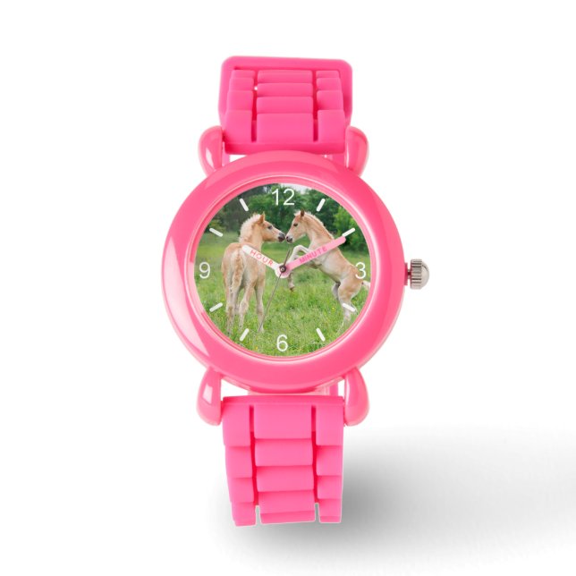 Montre Haflinger Horses Cute Foals Funny Plaque photo (Recto)