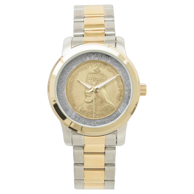 Montre Haile Selassie I HIM Jah Rastafari Rasta Jah Bless (devant)