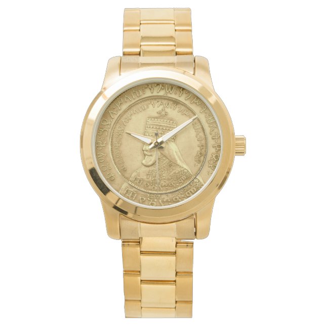 Montre Haile Selassie I HIM Jah Rastafari Rasta Jah Bless (devant)