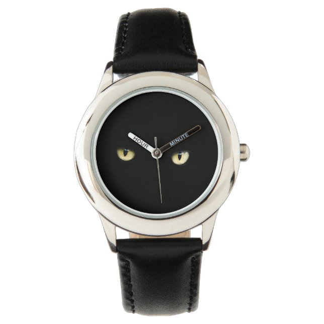 Montre Halloween Black Cat Eyes Wrist Watch (devant)