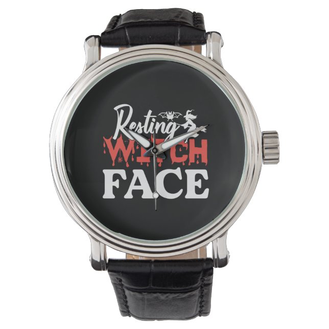 Montre Halloween Resting Witch Facce Birthday (devant)