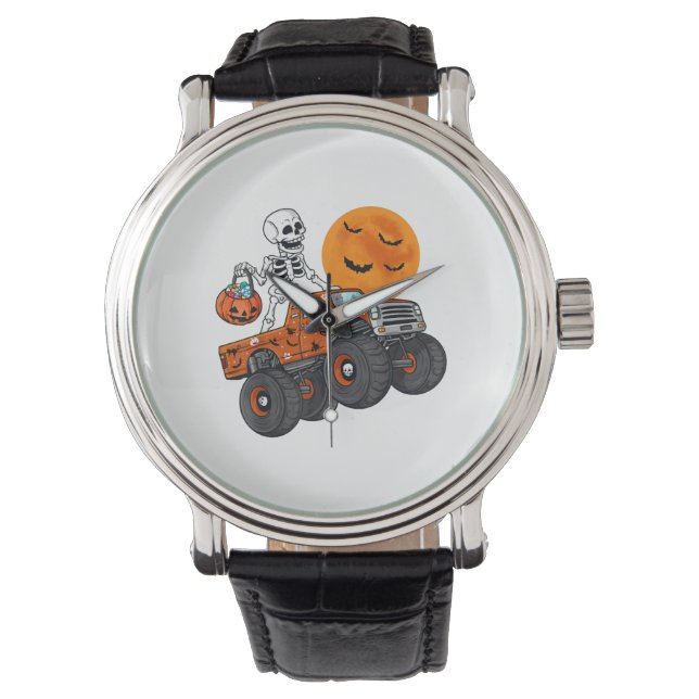 Montre Halloween Skeleton équitation Monster Camion (devant)