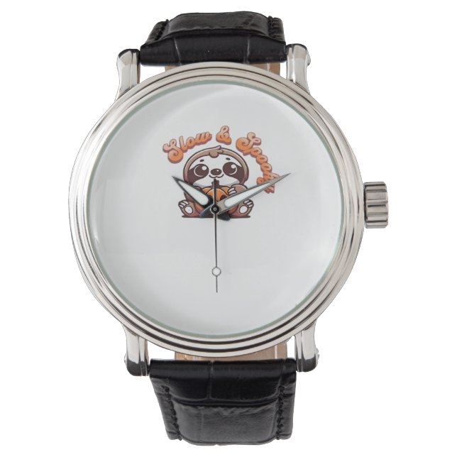 Montre Halloween Sloth Lent et Éffrayant mignonne Citroui (devant)