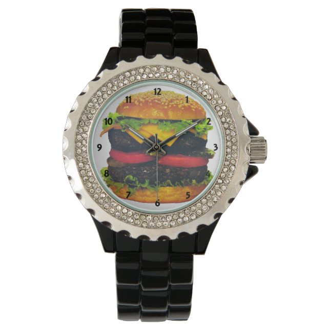 Montre Hamburger de luxe double au fromage (devant)