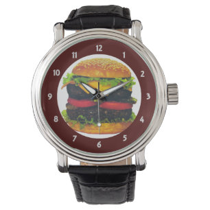 Montre Hamburger de luxe double au fromage