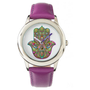 Montre Hamsa Fatma Main Psychedelic Art