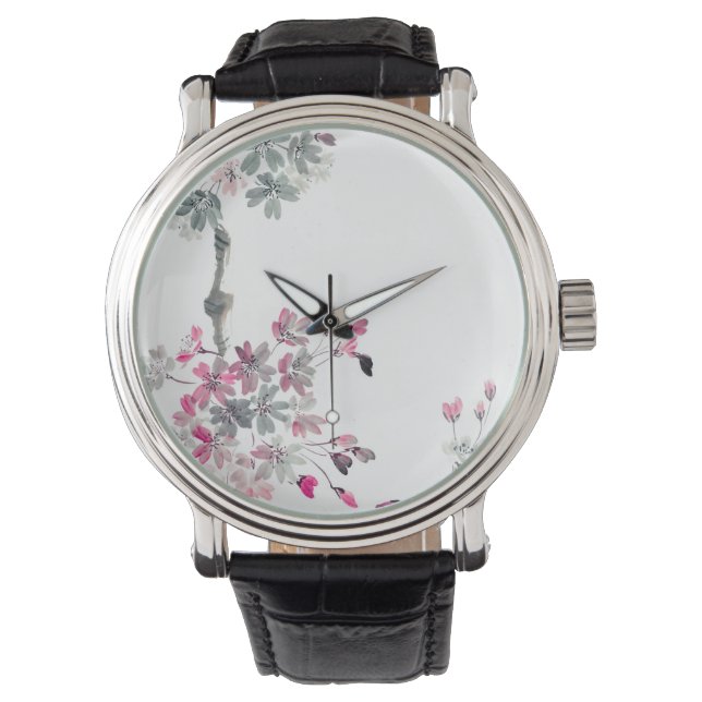 Montre Hanami | Branche de sakura en floraison (devant)