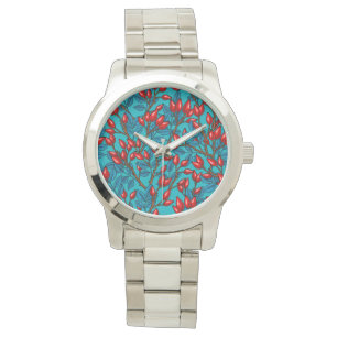 Montre hanches roses, rouge et bleu