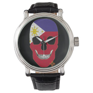 Montre HANDSKULL Philippines regarde le cuir B2