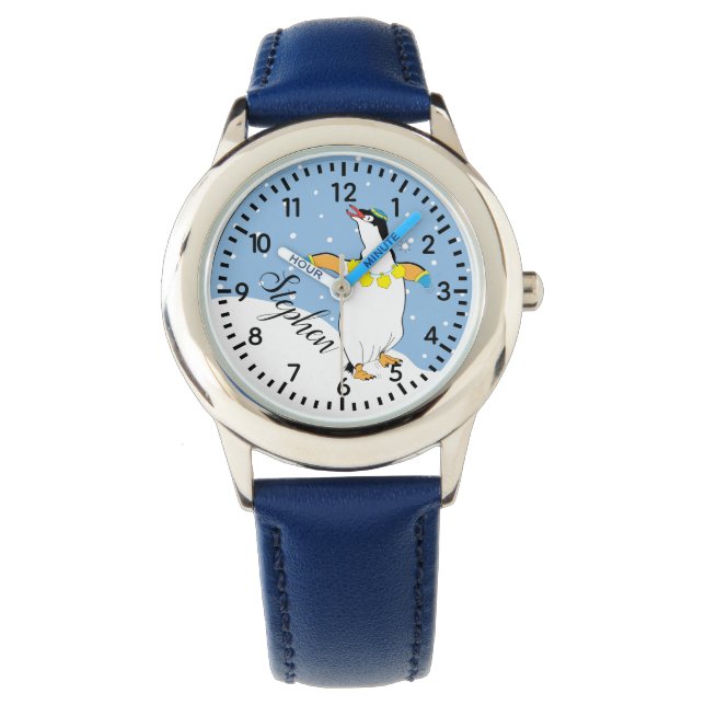 Montre Hanukkah Penguin Watch Personalize (devant)