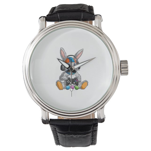 Montre Happy Easter Day Bunny Egg Funny Boys Girls Kids G (devant)