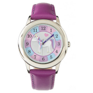 Montre Happy Unicorn et Unicorn couleurs filles