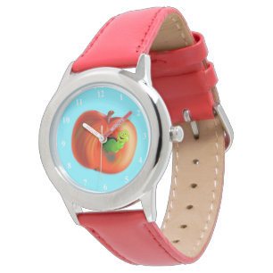 Montre Happy Worm En Pomme Rouge