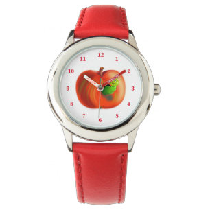 Montre Happy Worm En Pomme Rouge