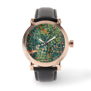 Montre Haricots D'ANIMAUX FORESTIERS, Faisan, Vert Floral