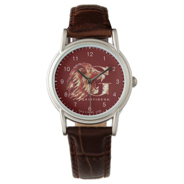 Montre Harry Potter | Aquarelle Lion GRYFFINDOR™ (devant)