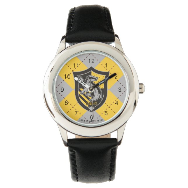 Montre Harry Potter | Hufflepuff House Pride Crest (devant)