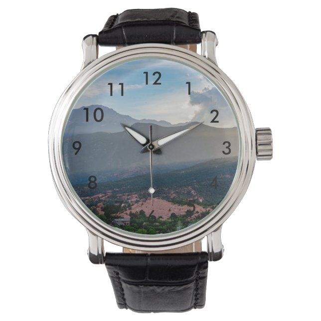 Montre Hazy Pikes Peak Sunset Wrist Watch (devant)