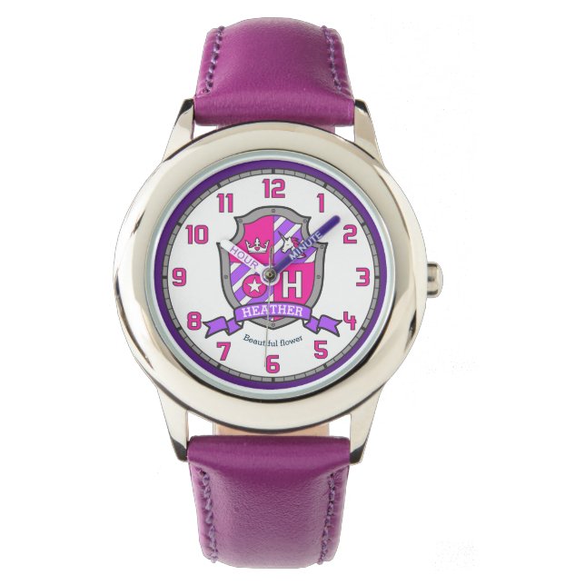 Montre Heather girls nom signification lettre H licorne r (devant)