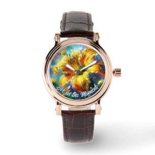 Montre Hemerocallis Hemerocalles Fleur Jaune Sarcelle Per