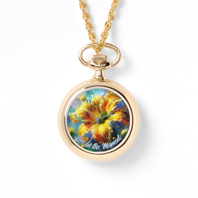 Montre Hemerocallis Hemerocallis Fleur Jaune Sarcelle Per (Recto)