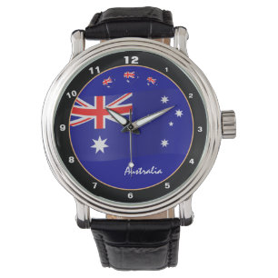 Montre Heure australienne et drapeau australien / Austral