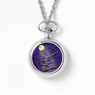 Montre Heure de gestation avec pleine lune jaune et chauv