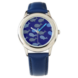 Montre heure des baleines bleues