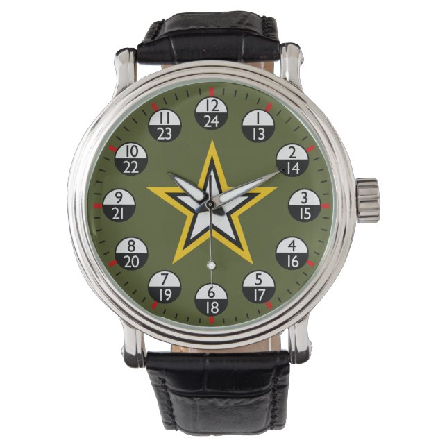 Montre Heure militaire 24 heures  (devant)