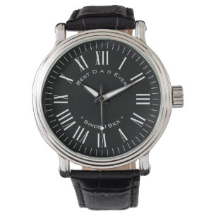 Montre Heure numérique romaine personnalisée et seconde t