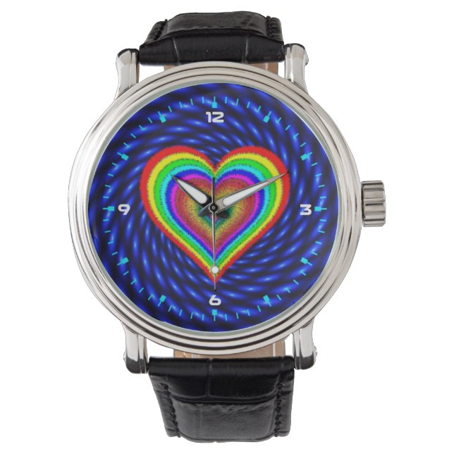 Montre Heureuse Sainte-Valentin avec symbole d'amour (devant)
