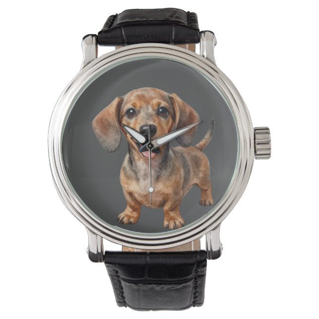 Montre Heureux chiot teckel (devant)