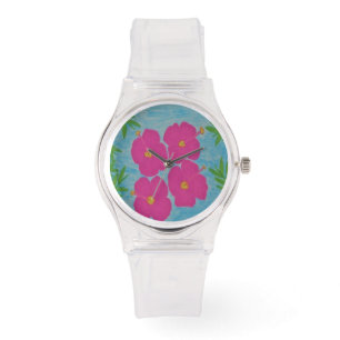 Montre Hibiscus rose