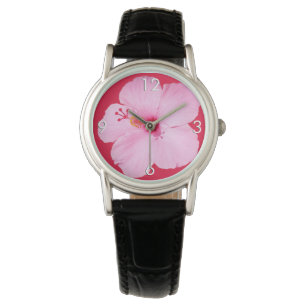 Montre Hibiscus rose Fleur tropicale