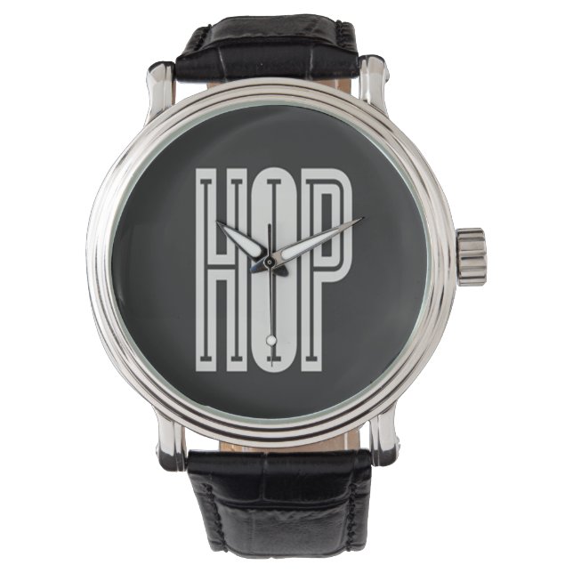 Montre Hip Hop (noir) (devant)